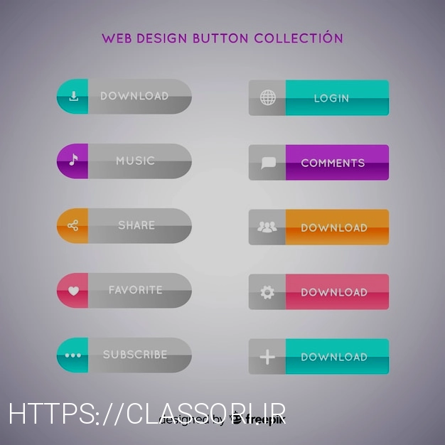 Free vector web design button collection